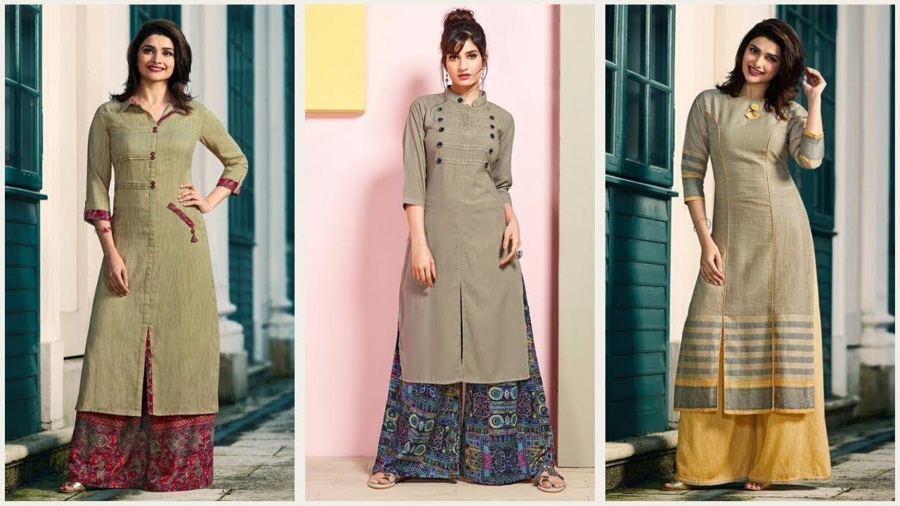 Long tops with palazzo pants  Latest kurti designs for daily wear