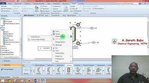 Lecture 29: Design of a Distillation Column using DSTWU in Aspen