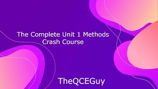 Math Methods Crash Course Unit 1   TheQCEGuy
