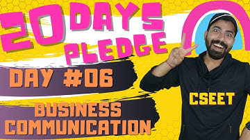 CSEET I DAY #06 I Business Communication I Business Correspondence I Commercebaba I Vidhyoday