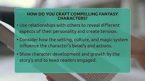 How Do You Craft Compelling Fantasy Characters? - The Prose Path