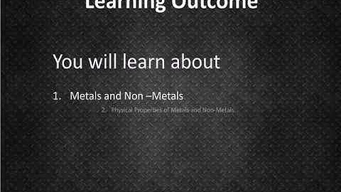CBSE Standard 8 Chapter 4  MATERIALS : METALS AND NON-METALS part 1 Learning Outcome