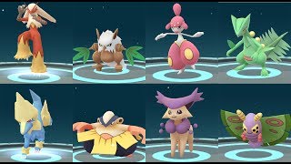 EVOLUTION POKÉMON GO GEN 3: BLAZIKEN, SHIFTRY, SCEPTILE, MEDICHAM, HARIYAMA\&BEAUTIFLY