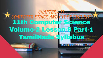 11th Std Computer Science Volume-2 Lesson-9 Part-1 TamilNadu Syllabus