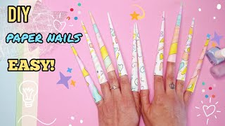 How To Make Paper Nails Easy Handmade Tutorial