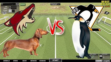 Phoenix Coyotes vs Pittsburgh Penguins! Literally?      Uncle Dragon plays Beast Battle Simulator