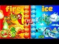 Plants vs Zombies 2 Gameplay Best Fire Plants vs Ice Plants Team vs Team Primal Fight PVZ 2