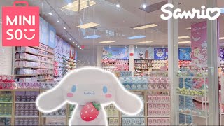 Sanrio x Miniso  shopping for organization, cute Sanrio clothing, everyday items but kawaii