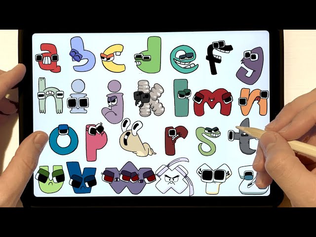 COMO DIBUJAR TODAS LAS LETRAS DE ALPHABET LORE - MINUSCULAS 