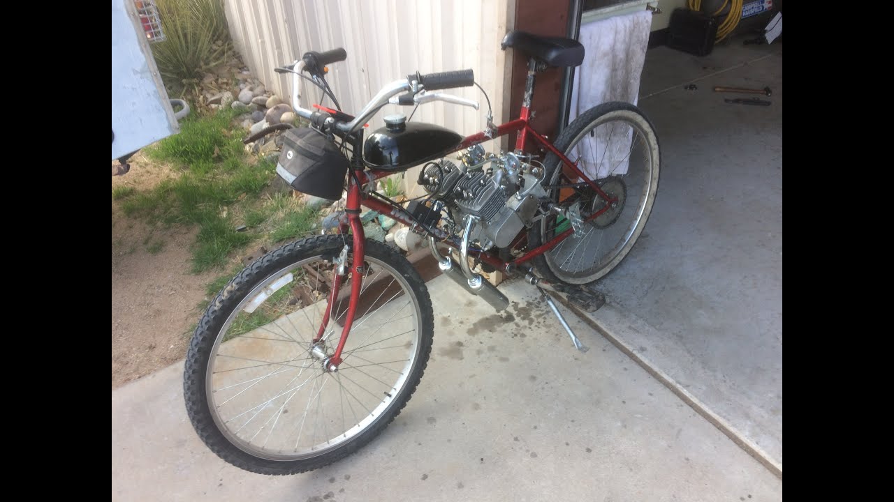 Twin Engine Motorized Bike TEST RIDE YouTube