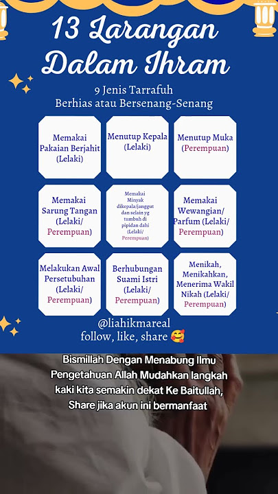 13 Larangan Dalam Ihram (Tarrafuh) #fyppppppppppppppppppppppp #manasikumrah #laranganihram