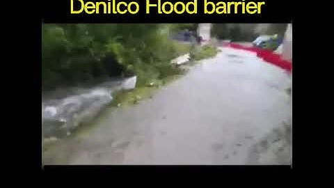 Denilco flood barrier, show good performance in real flood protection.