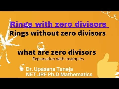 ring with Zero divisor | ring without zero divisor | group/ring theory | -  YouTube