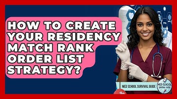 How To Create Your Residency Match Rank Order List Strategy? - Med School Survival Guide