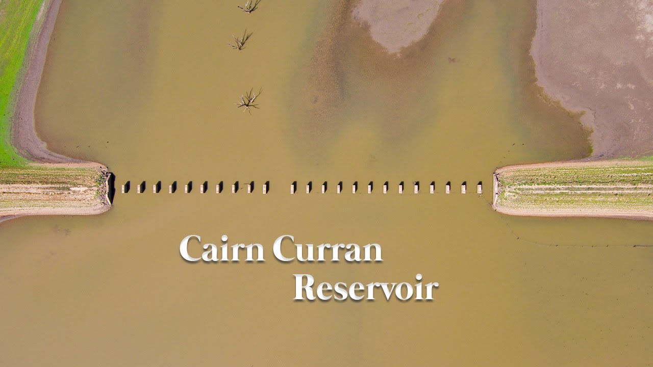 Cairn Curran reservoir old bridge | 4k Drone