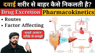 Excretion of Drugs || Pharmacokinetics || ADME || Pharmacology in Hindi || B Pharmacy || D Pharma