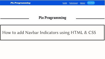 How to Create Animated Sliding Menu Indicator using Html & CSS || Pix Programming