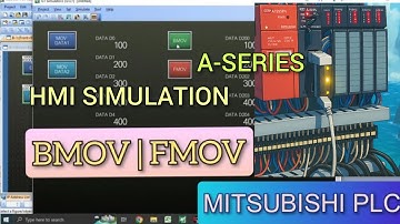 GX Developer : BMOV,FMOV instruction mitsubishi PLC A Series With HMI GT Designer 3 Simulator