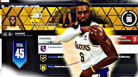 NBA 2K23 LEBRON JAMES 6’9 BUILD WITH 45 BADGES| ATTRIBUTES AND BADGES