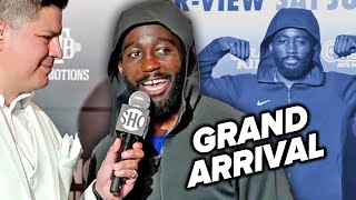 Terence Crawford STRONG FIRST WORDS to Errol Spence Jr! • Full Grand Arrival for Spence Jr fight!