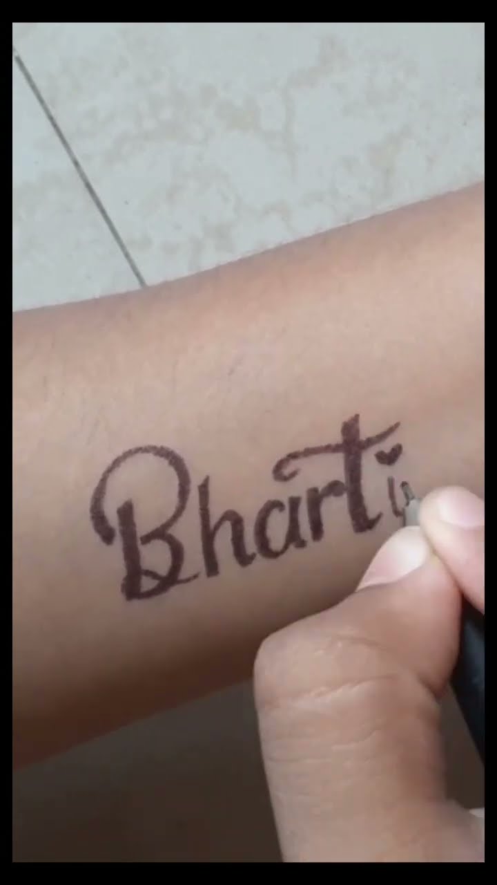 Tattoo uploaded by Vipul Chaudhary • Bharti name tattoo |Bharti tattoo | Bharti name tattoo design • Tattoodo