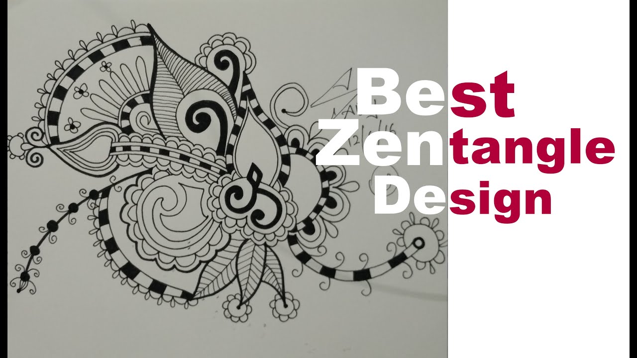 How To Draw Best Zentangle Doodle Mandala Zendoodle Art Design Speed