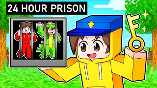 Locking Friends in a 24 HOUR SMALLEST PRISON in Minecraft!