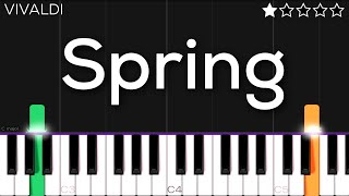 Vivaldi - Spring | EASY Piano Tutorial Resimi