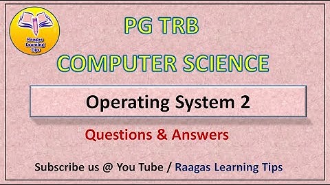 PG TRB CS | Operating System 2