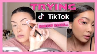 Trying Tiktok Makeup Hacks