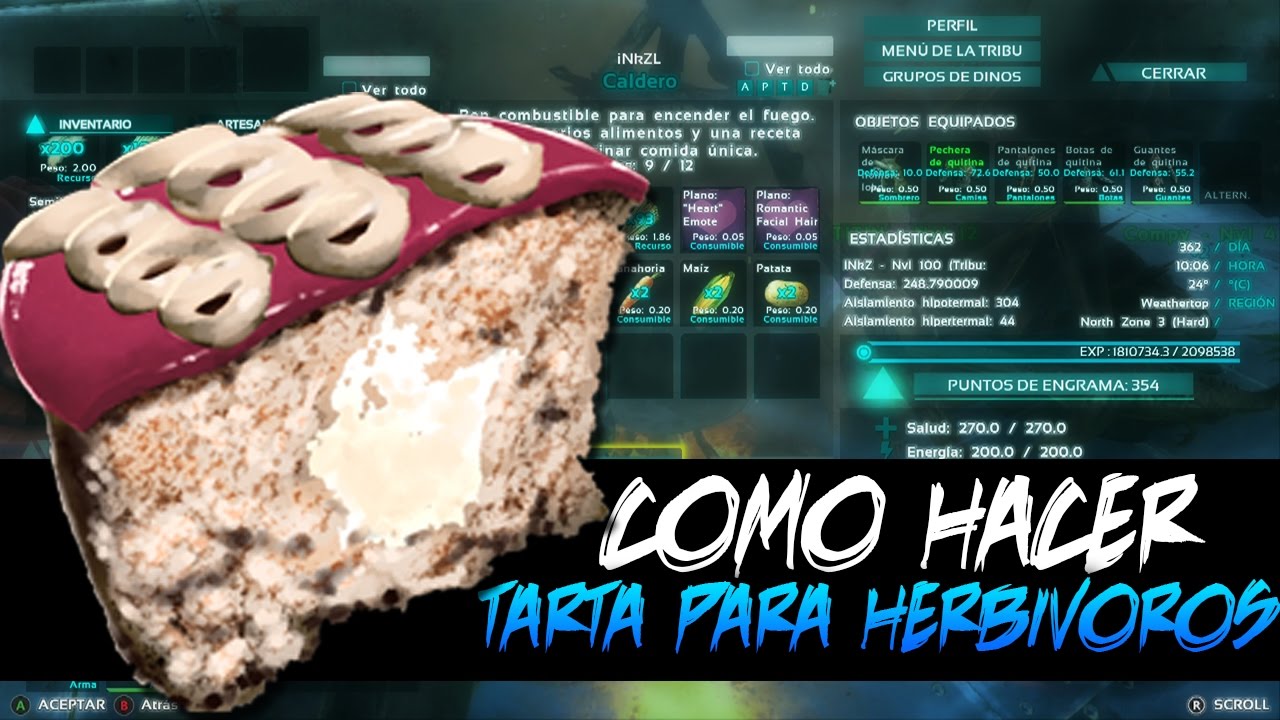 COMO HACER LA TARTA PARA HERBIVOROS | Ark: Survival Evolved | PlayiNkZ -  YouTube