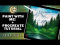!Procreate Painting tutorial + Paint With Me || Forest Vista