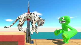 Spike and Collapsing Floor Challenge - Animal Revolt Battle Simulator