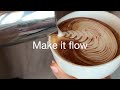 How to make the milk flow, Barista Joy basic latte art skills (Heart, Tulip, Rosetta, Swan)