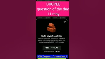 Dropee question of the day 11 May | Dropee question of the day@CryptoTechSunil