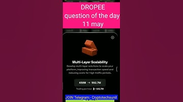 Dropee question of the day 11 May | Dropee question of the day@CryptoTechSunil