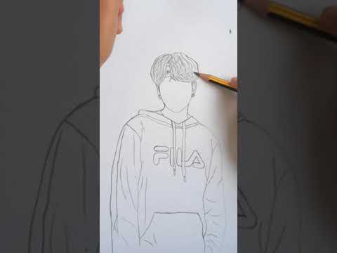 BTS Suga trying to drawing