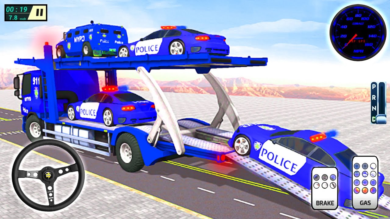 Grand Police Vehicle Transport Truck Mode – Truck Driving Simulator Android Gameplay