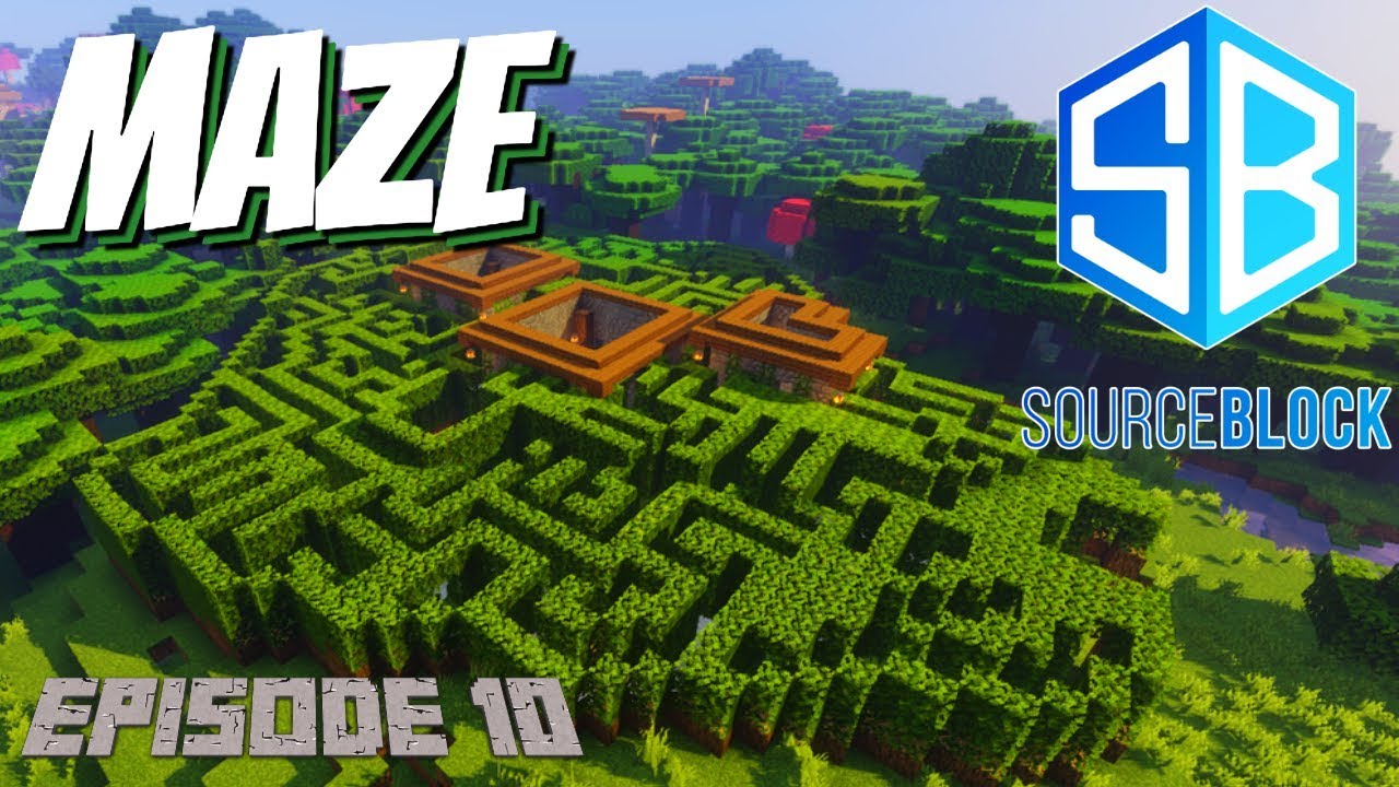 SourceBlock Ep10 How to Build a Maze in Minecraft Survival Avo's
