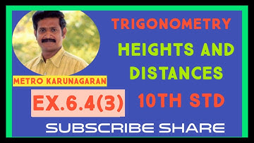 10th Std.Maths Ex.6.4(3) If the angle of be elevation of a cloud from the point h metres above a lak