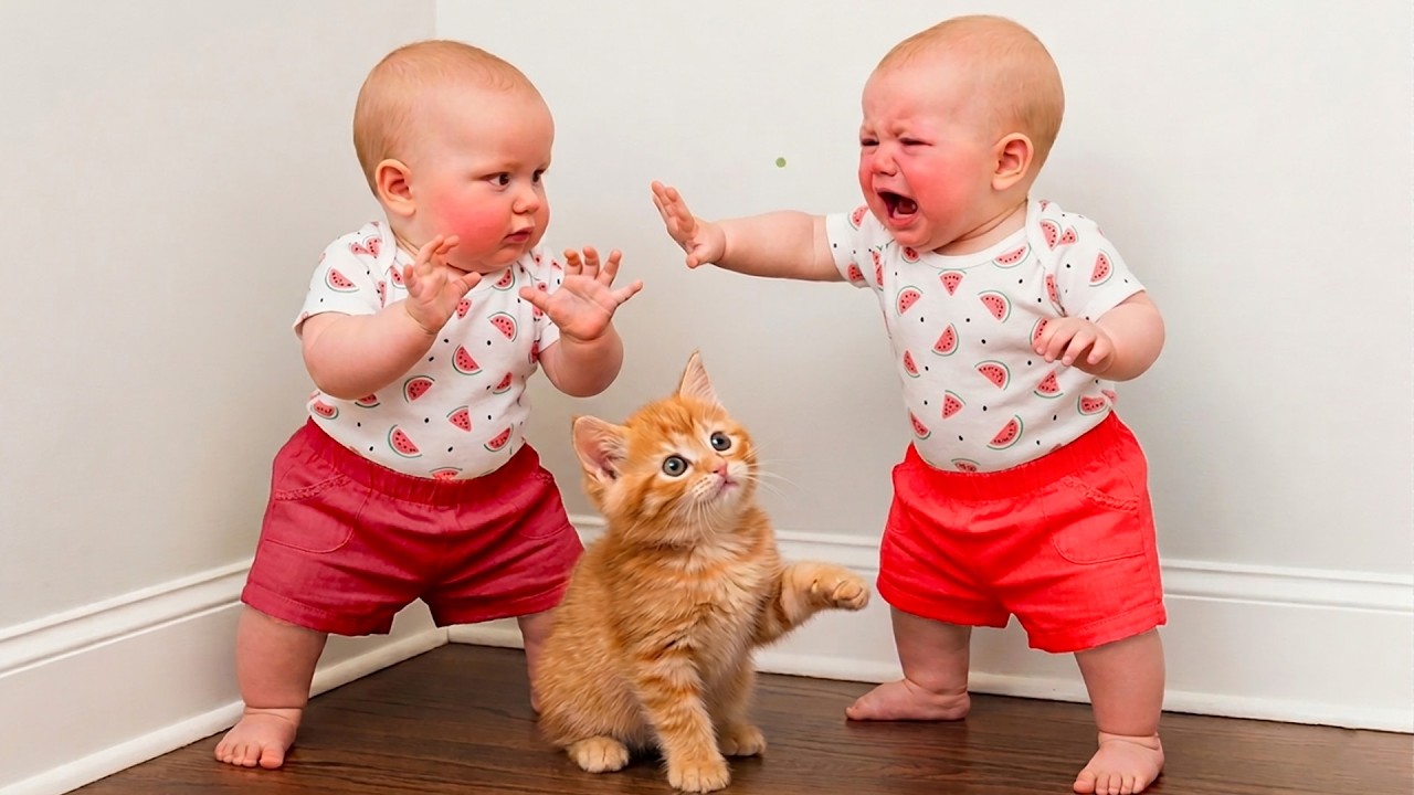 Baby Talks, 3 Cats React 😂😸 | Orange, Gray & White Cat Chaos 2026 | Baby Vibes