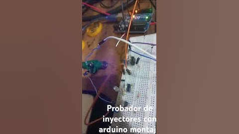 Probador de inyectores con arduino montaje protoboard.