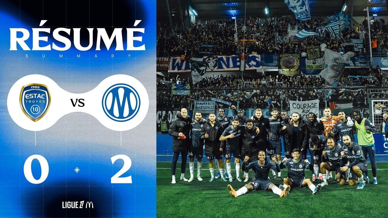 Troyes 0-2 OM : Le résumé de la victoire ✅