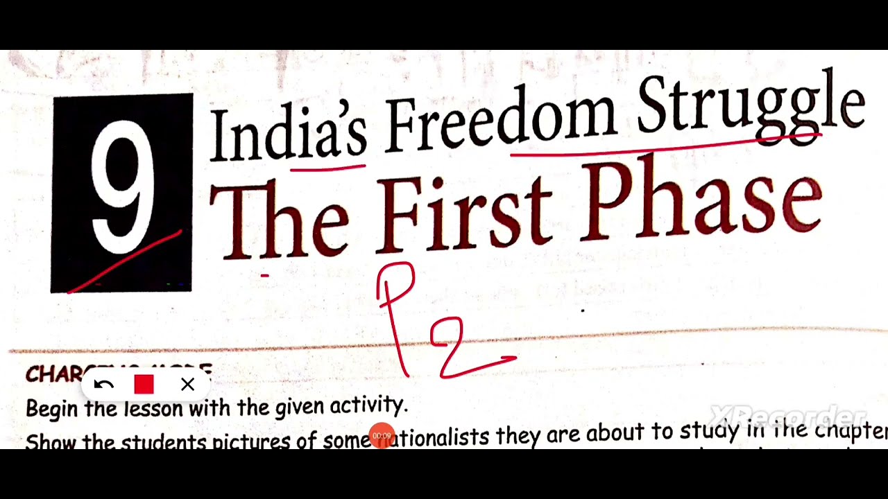 ICSE class 8 history chapter 9 India's freedom struggle the first Phase ...