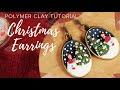 Christmas Tree Earrings | Polymer Clay Embroidery Tutorial