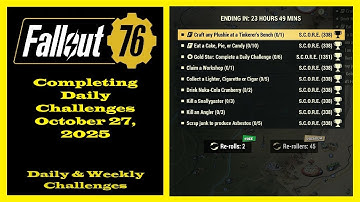 Completing Daily Challenges For October 27, 2025 - Fallout 76 Daily Challenges Guide