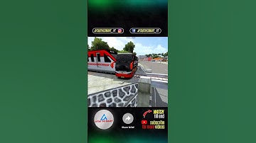 🚆Train VS Scania Double Decker Bus Mod Bussid #aftabthesmart #bussimulatorindonesia #shorts #bussid