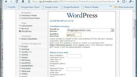 How To Install WordPress Using Fantastico