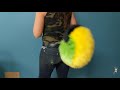 Curly husky tail wagging fursuit