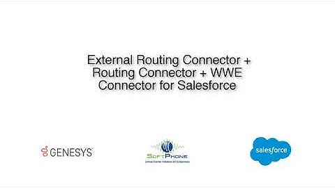 External Routing Connector + Routing Connector + WWE Connector for Salesforce